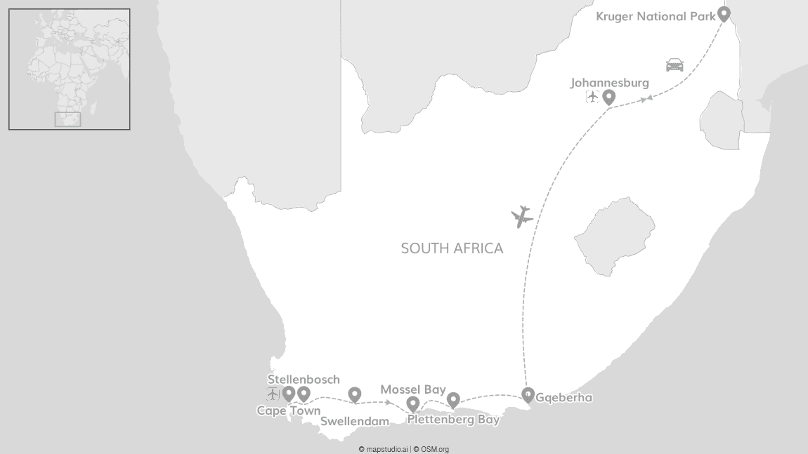 South Africa road trip: From a safari to the Garden Route